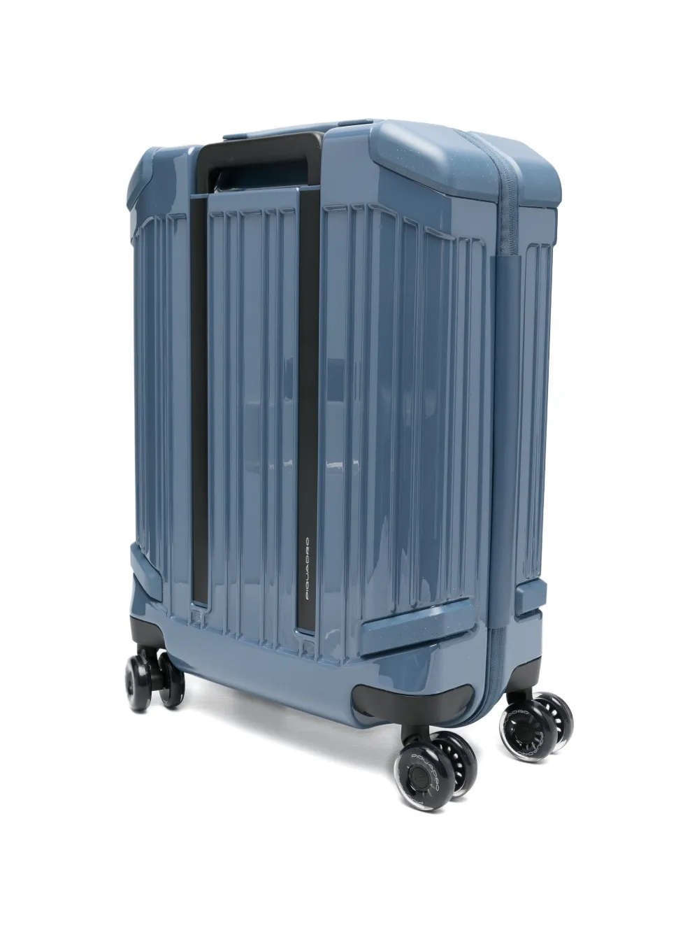 PIQUADRO Pop ribbed four-wheel cabin suitcase - Blauw