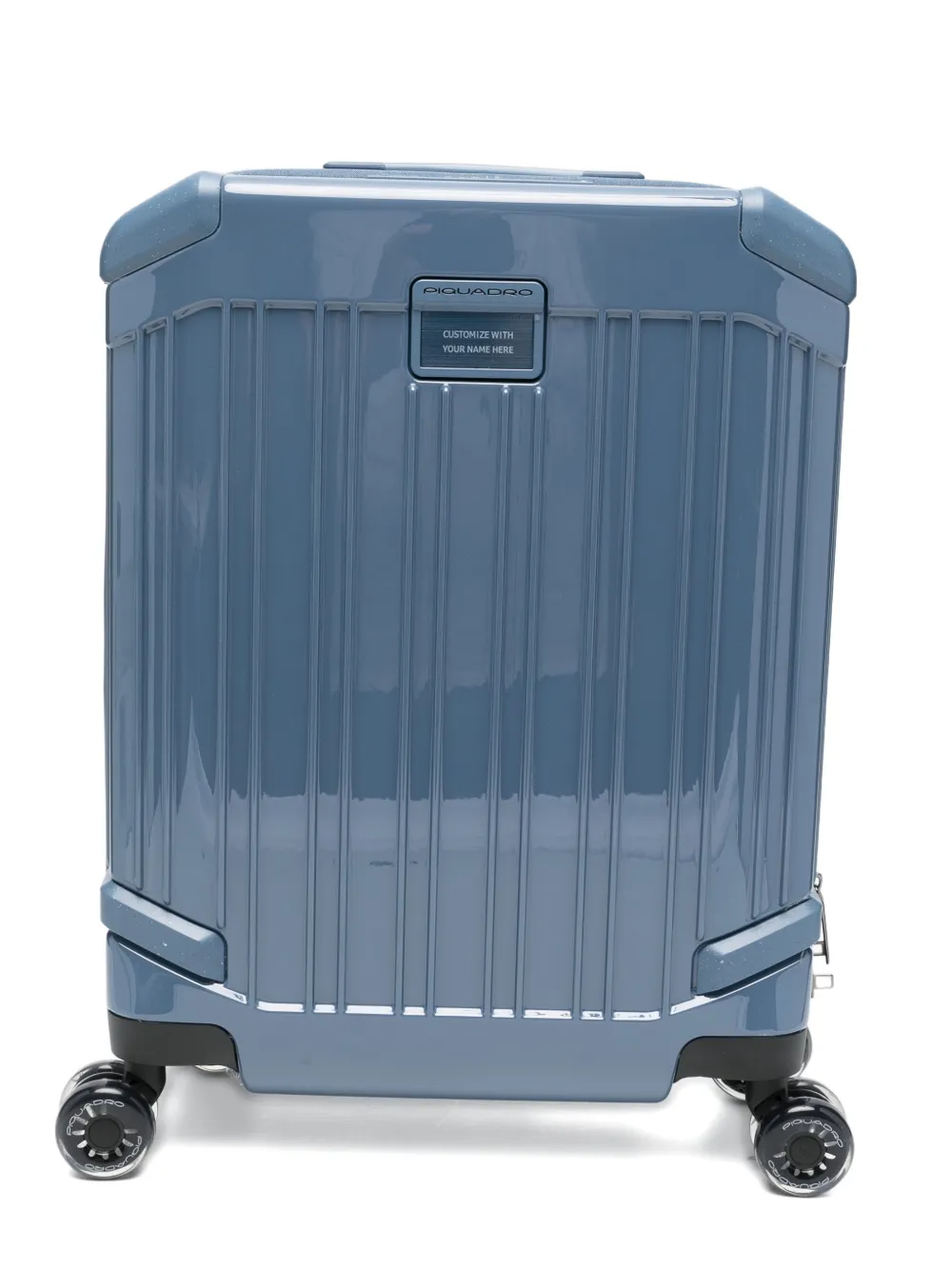 PIQUADRO Pop ribbed four-wheel cabin suitcase - Blu