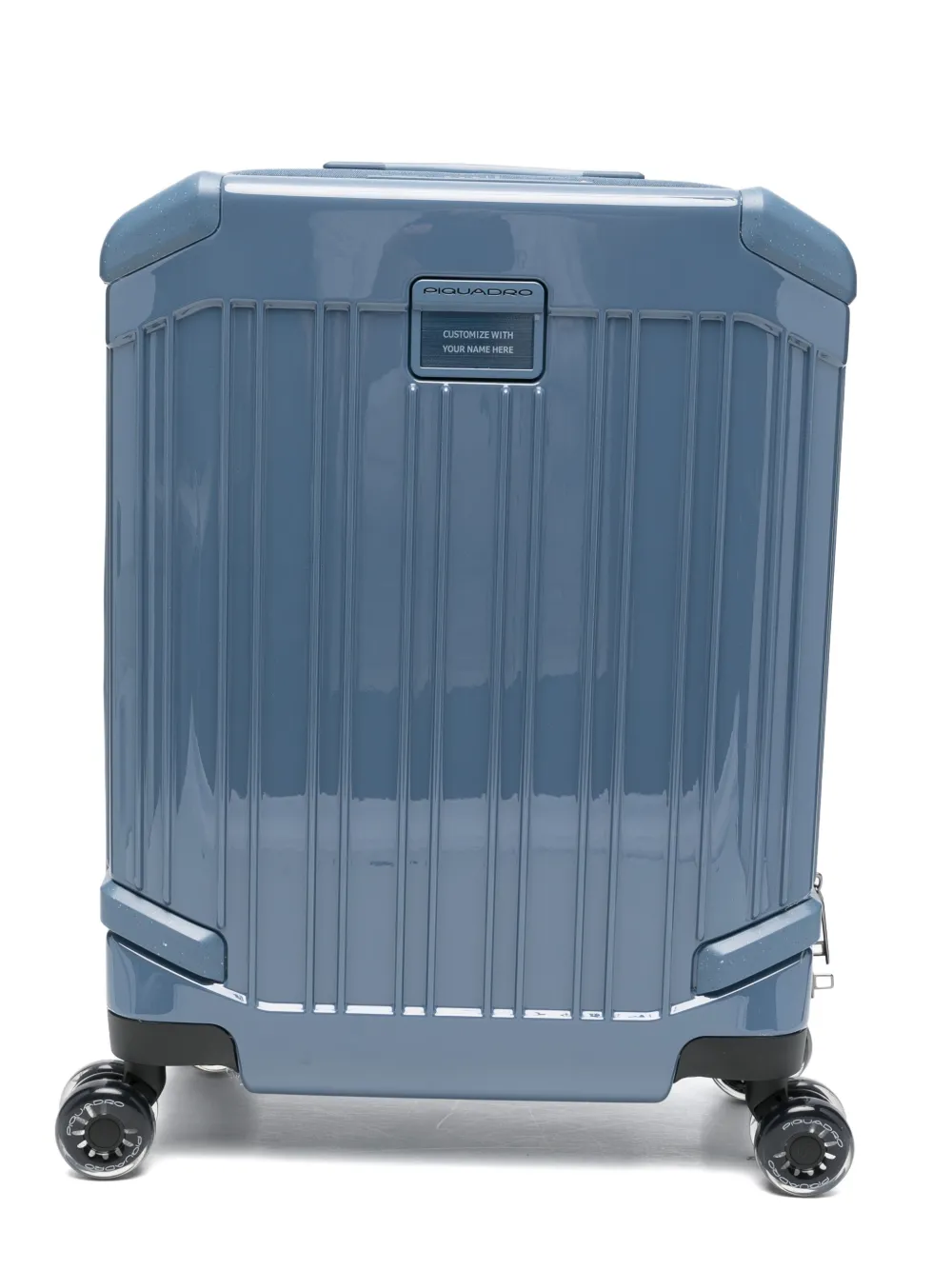 PIQUADRO Pop ribbed four-wheel cabin suitcase - Blu