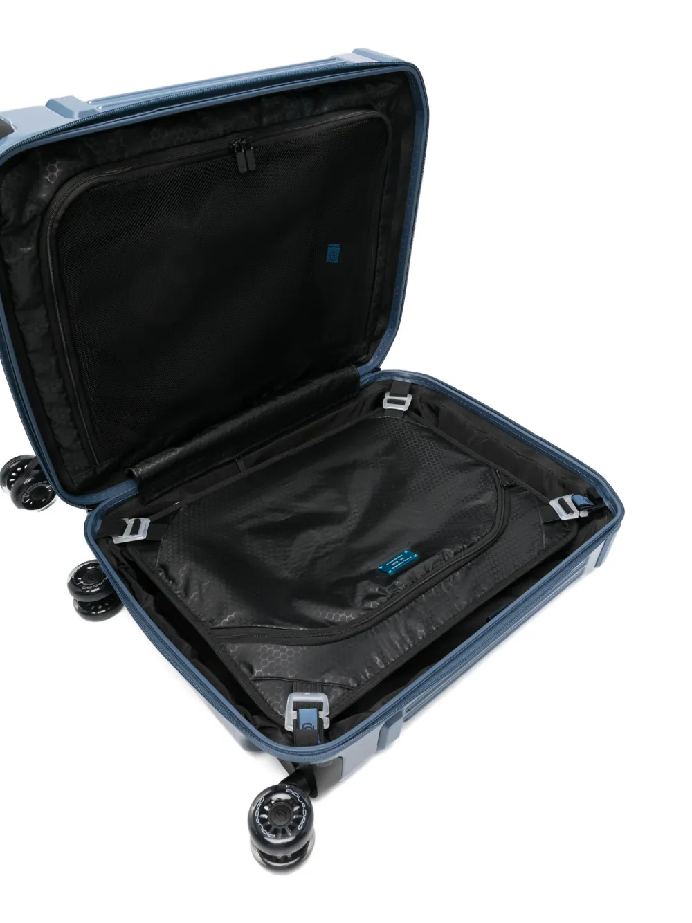 PIQUADRO Pop geribbelde rolkoffer Blauw