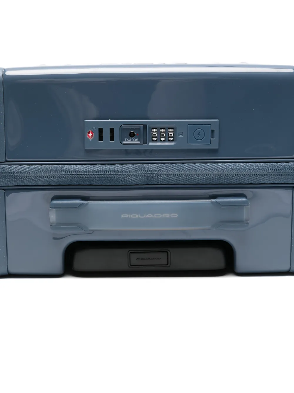PIQUADRO Pop geribbelde rolkoffer Blauw