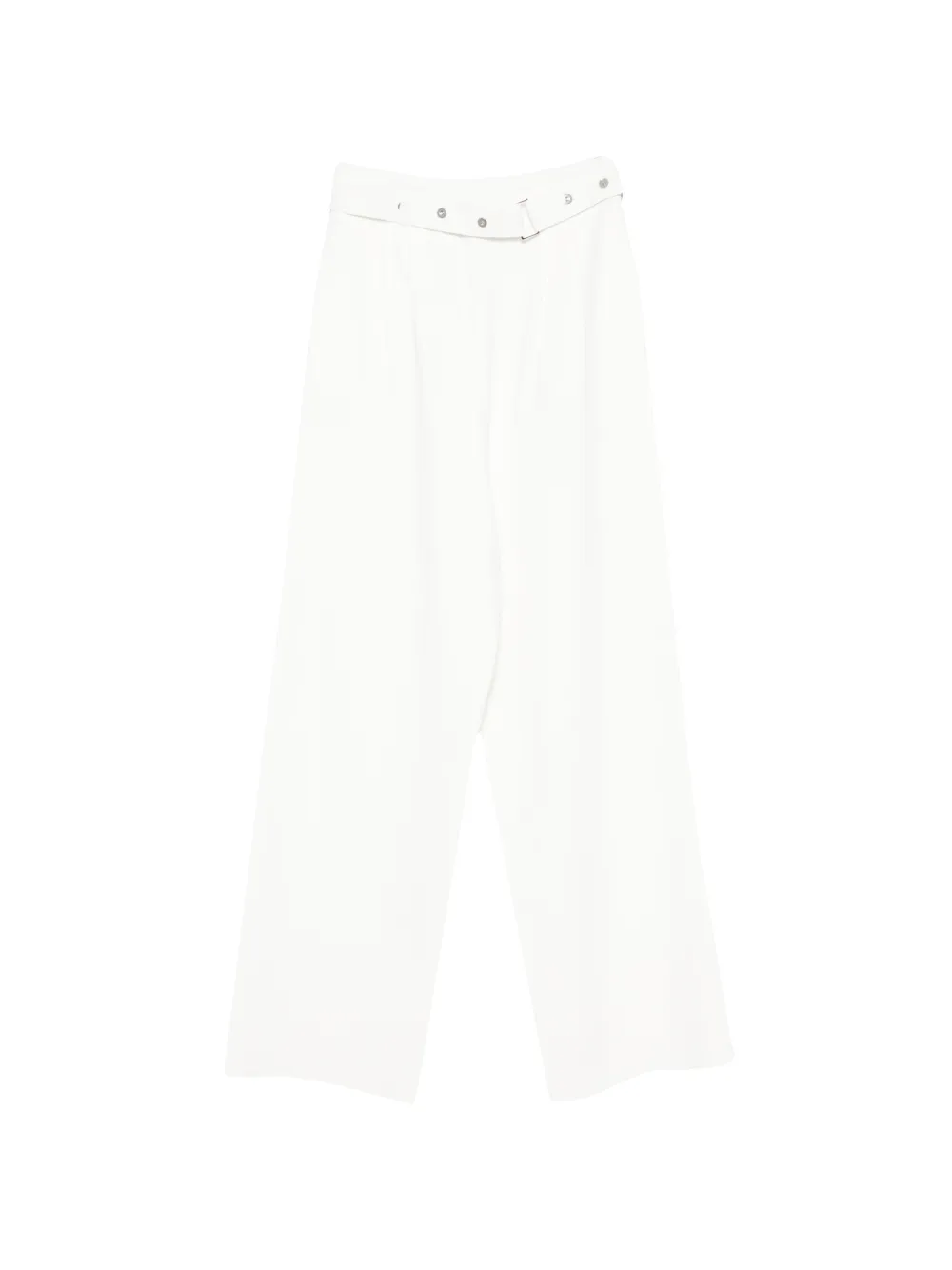 MRZ belted wide-leg trousers - Bianco
