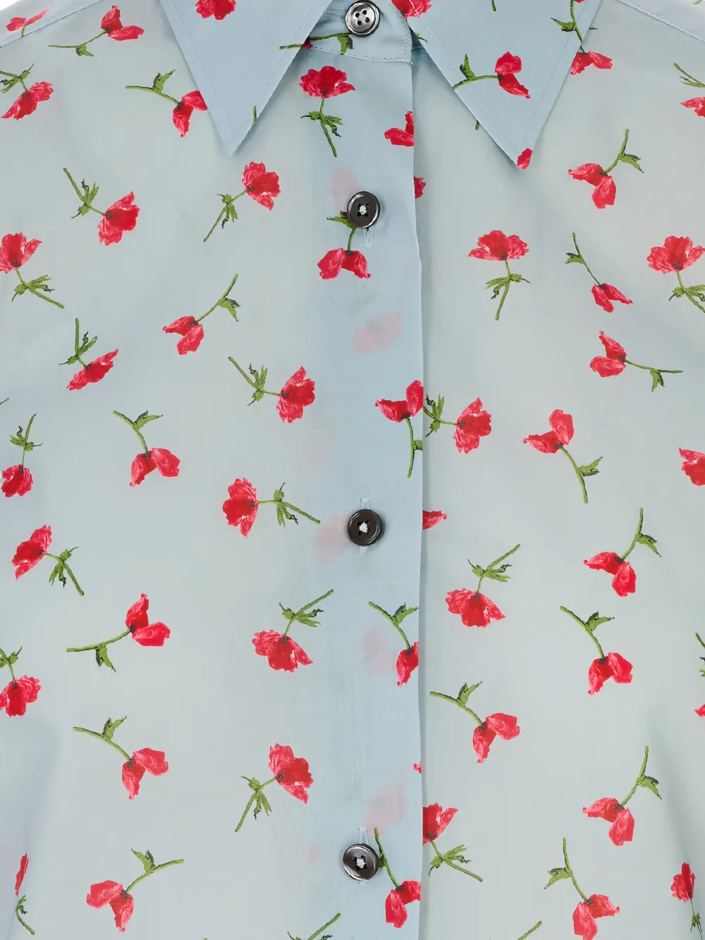 Jil Sander blouse met bloemenprint Blauw