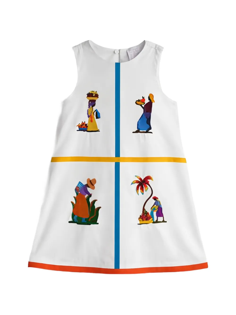 Stella Jean Kids graphic-print sleeveless dress - White