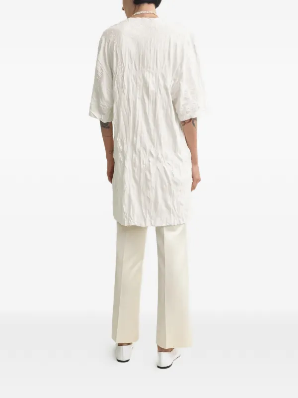 white linen t shirt dress RIPE Molly Linen Maternity and Nursing Shirt Dress (White)
