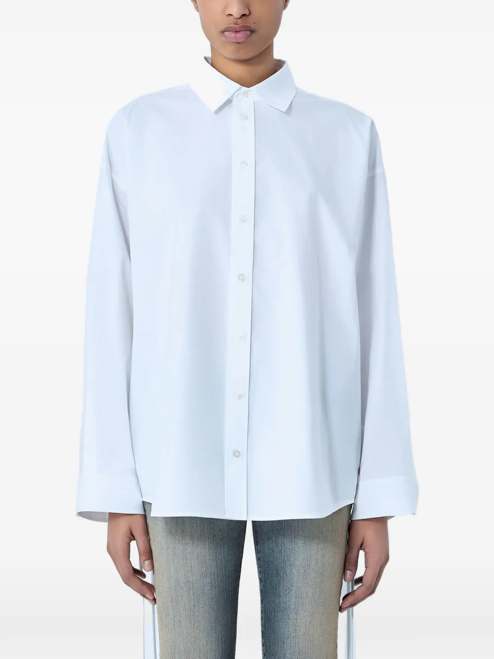 Balenciaga button-down poplin shirt - Weiß