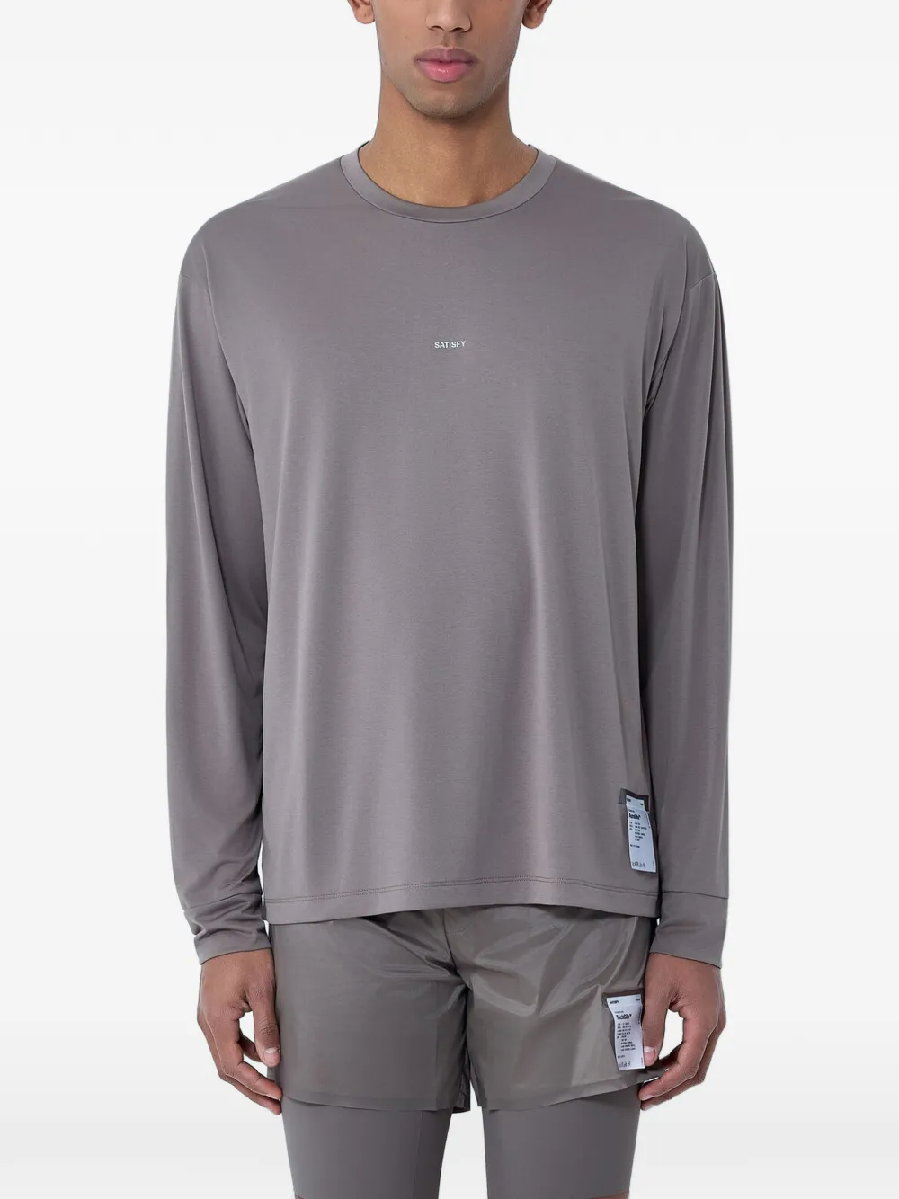 Satisfy logo-detail long-sleeved T-shirt - Marrone