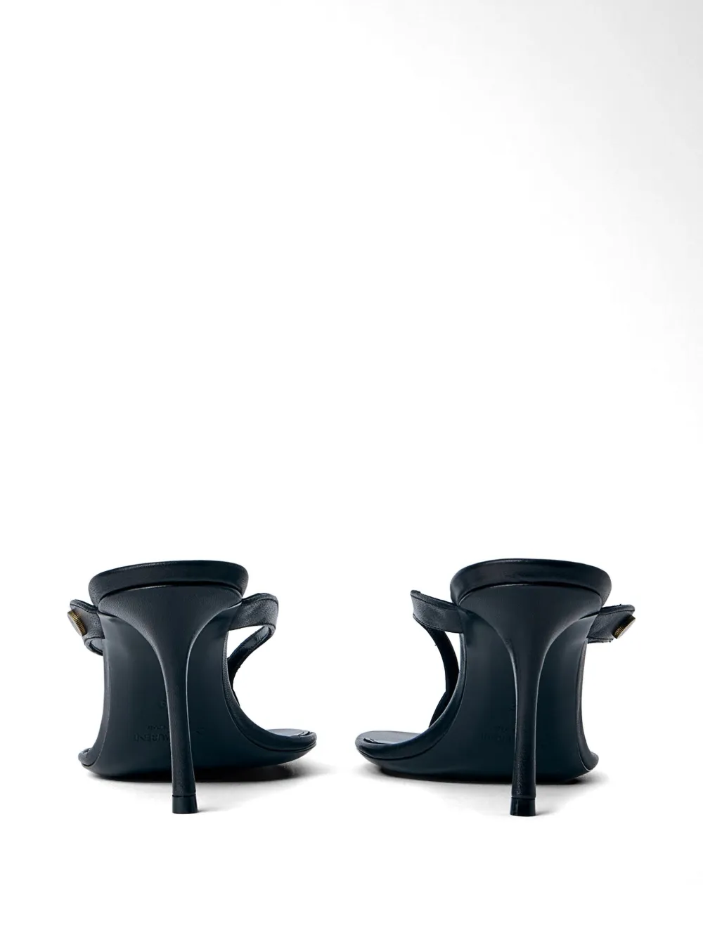 Saint Laurent thong strap heeled mules Zwart