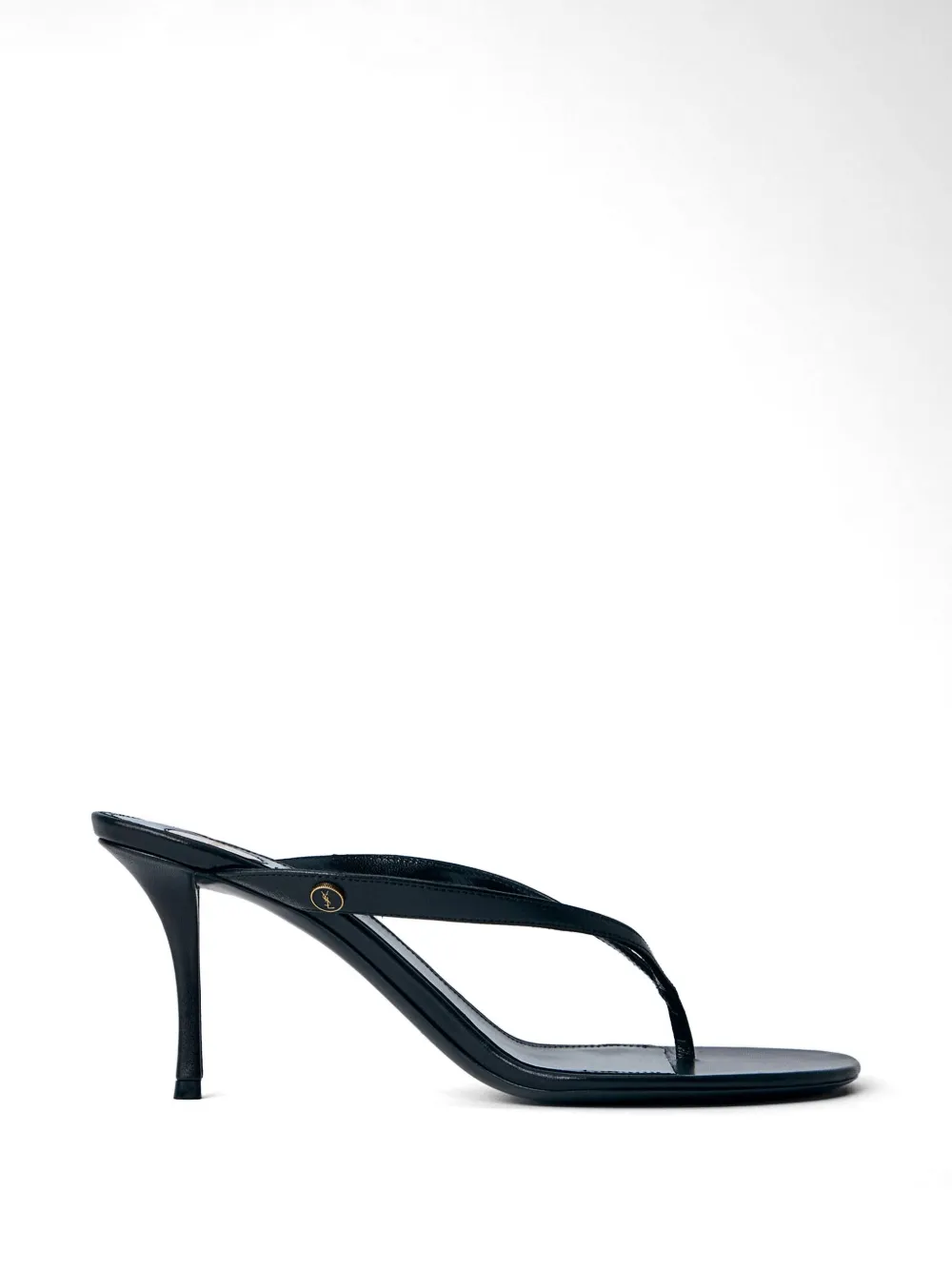 Saint Laurent thong strap heeled mules Zwart