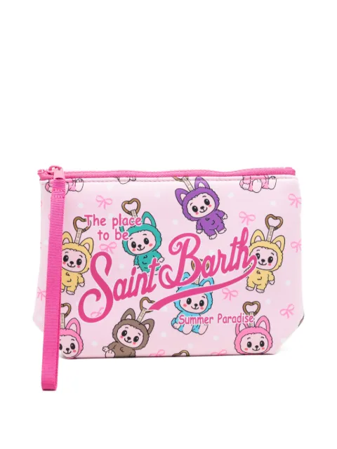 MC2 Saint Barth Aline cartoon-print logo-print clutch bag