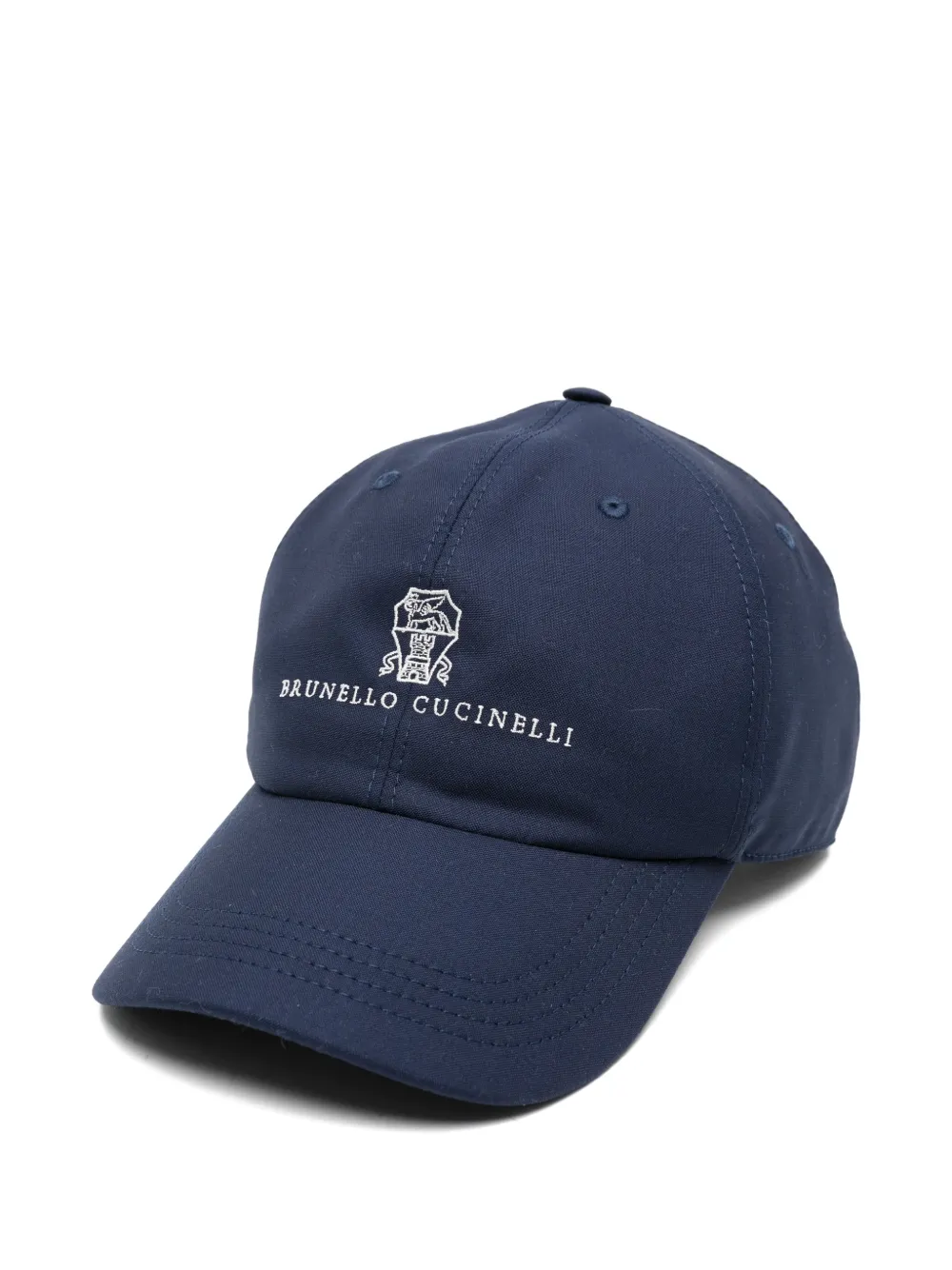 Brunello Cucinelli logo-embroidered baseball cap - Blu