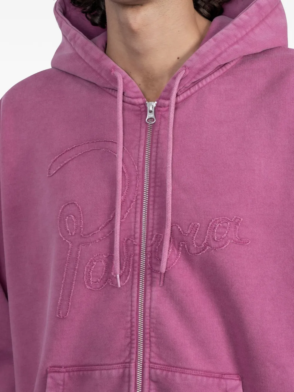 BY PARRA Sweater met rits en capuchon Paars