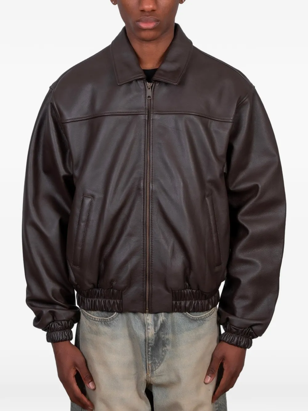 PATTA family 3.0 leather bomber - Braun