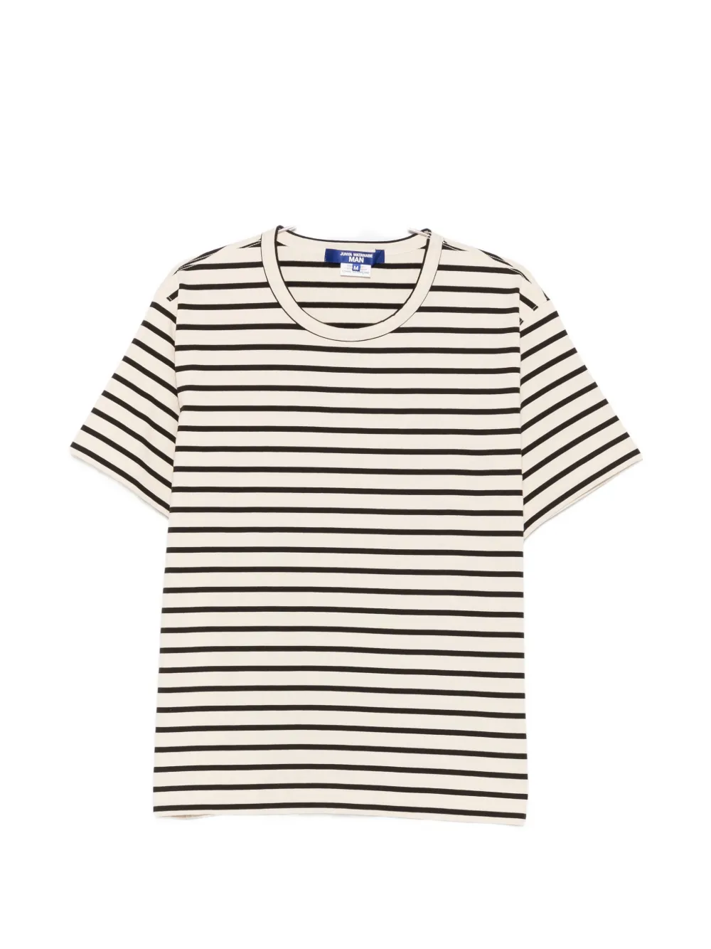 Junya Watanabe MAN horizontal-stripe T-shirt - Toni neutri