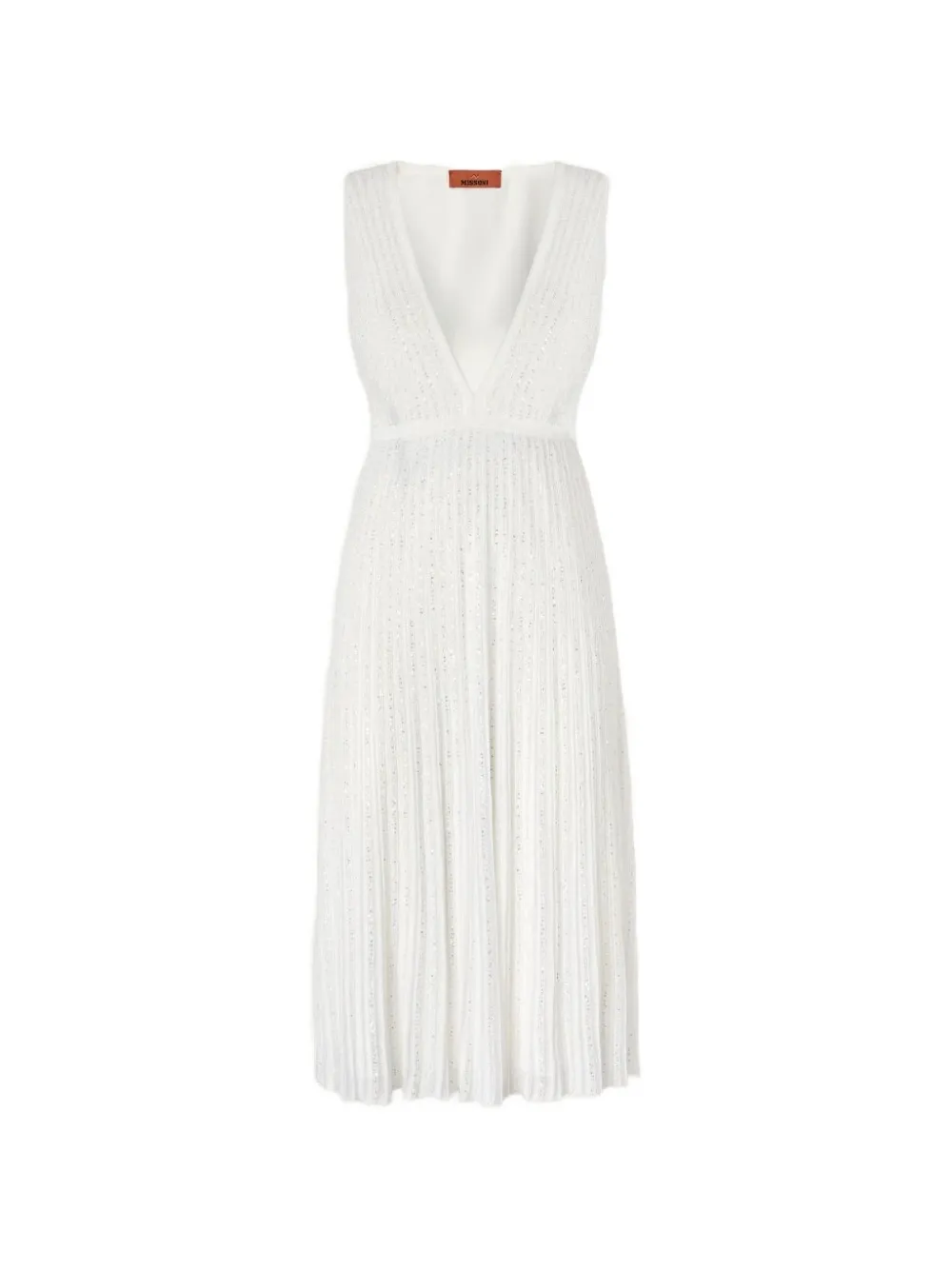Missoni V-neck midi dress - Bianco