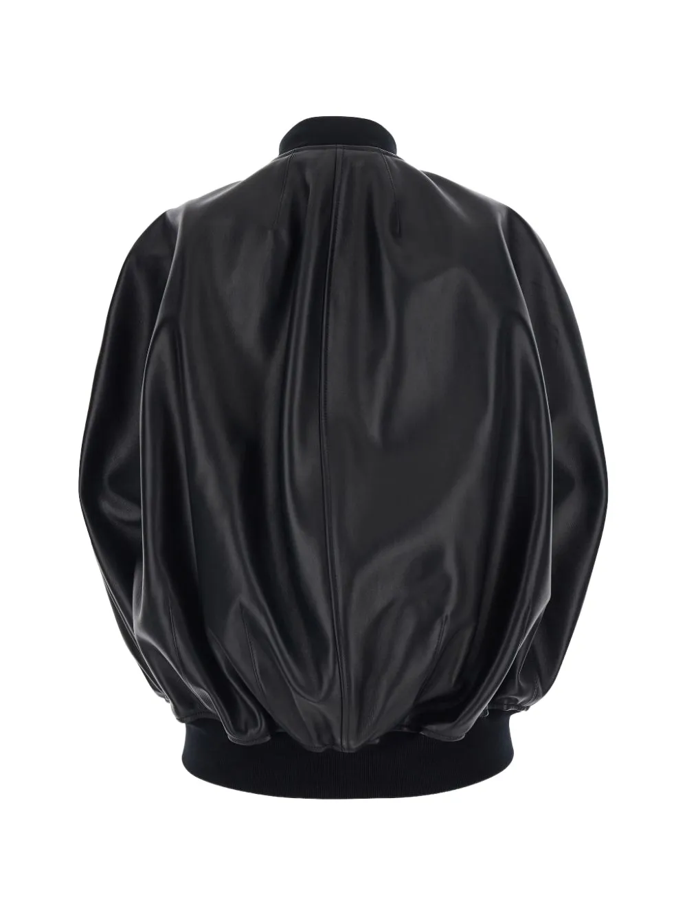 Balenciaga Leren bomberjack Zwart