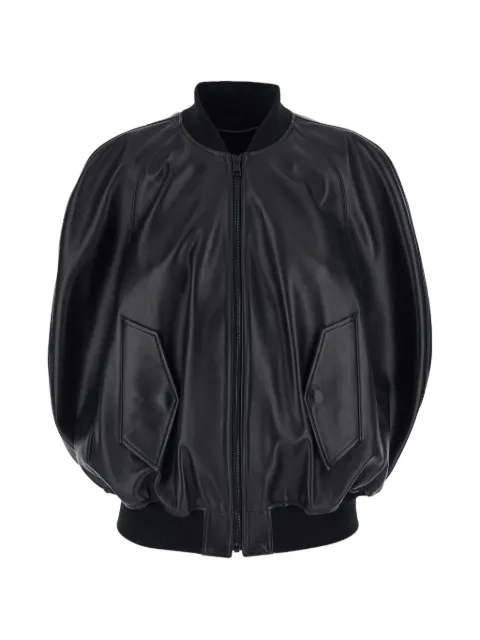 Balenciaga leather bomber jacket