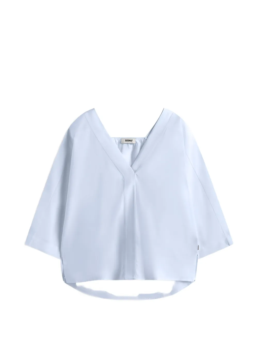 Ecoalf V-neck gathered-back shirt - Blu
