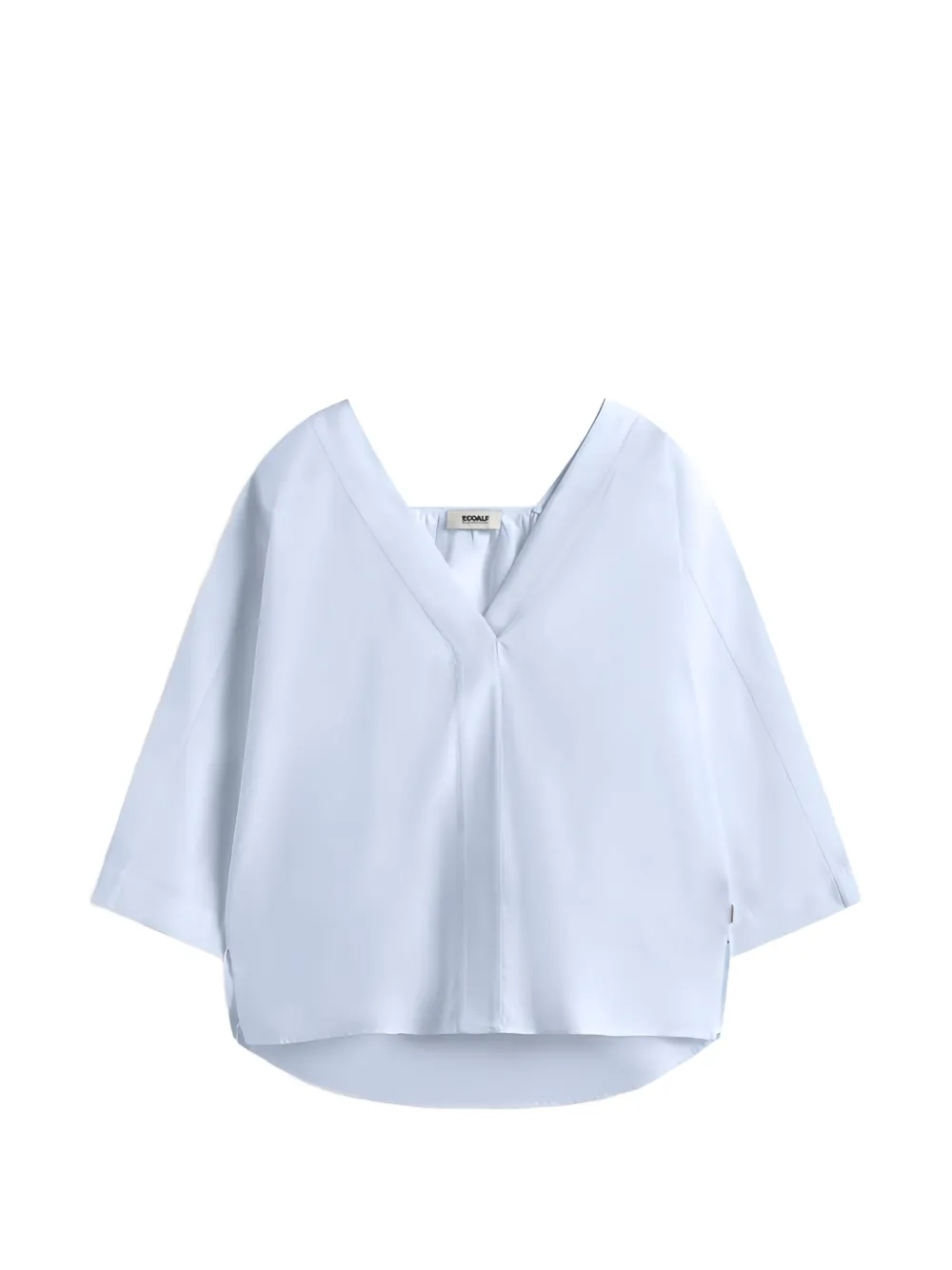 Ecoalf V-neck gathered-back shirt - Blu
