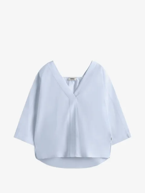 Ecoalf V-neck gathered-back shirt
