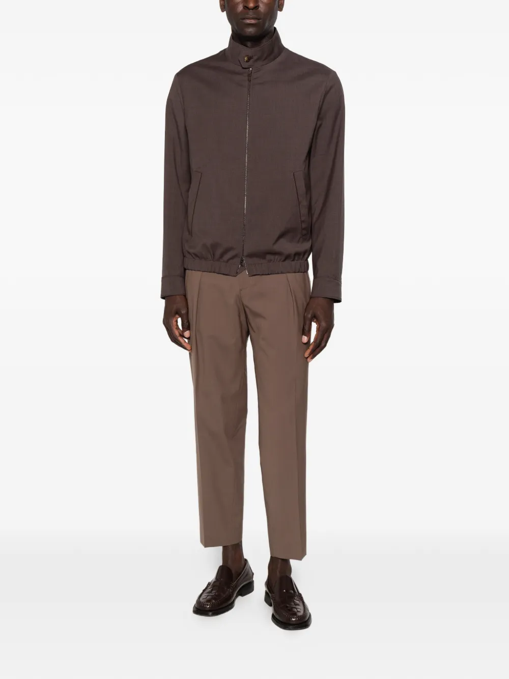 Canali Jack met rits Bruin