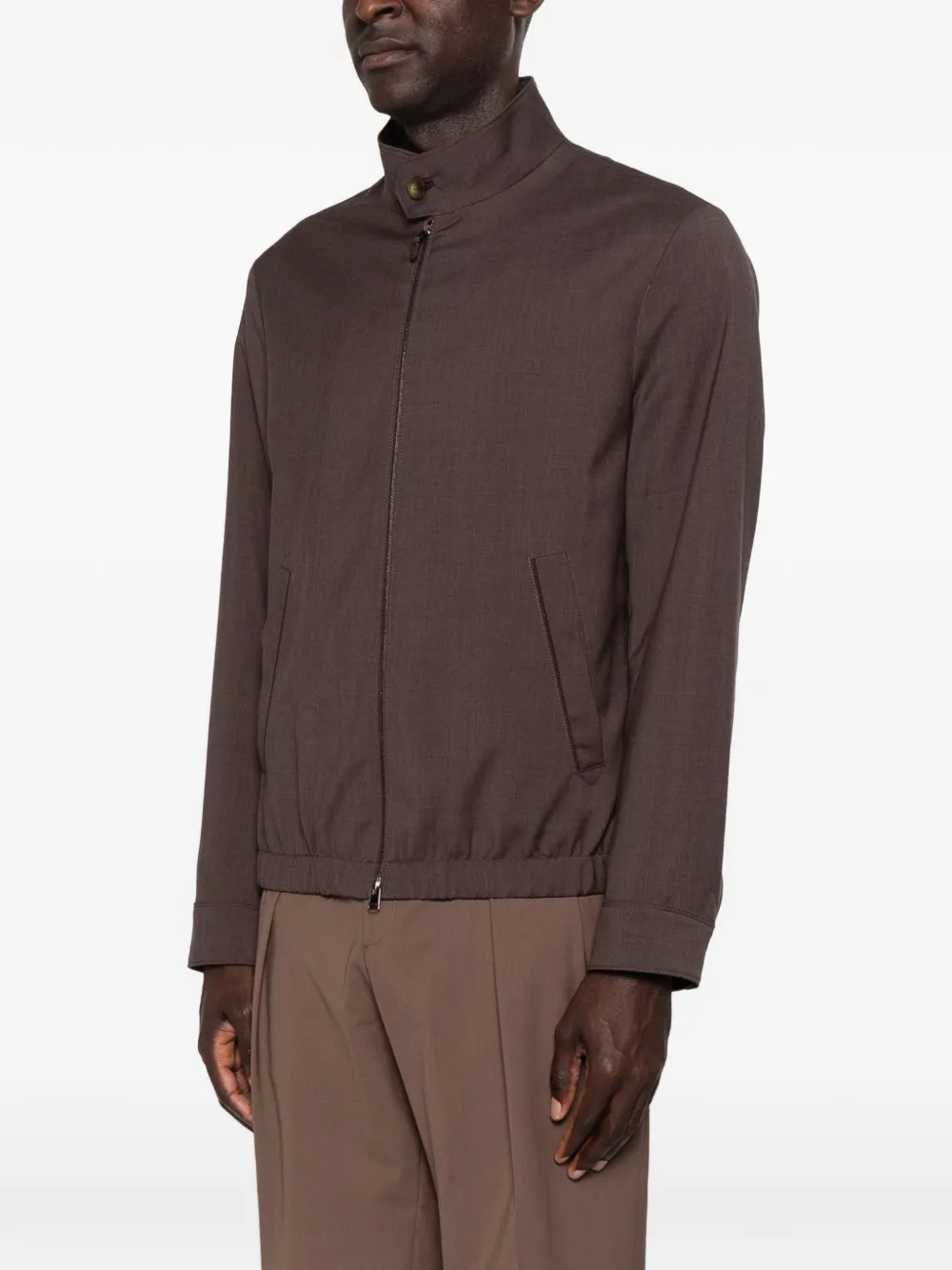 Canali Jack met rits Bruin