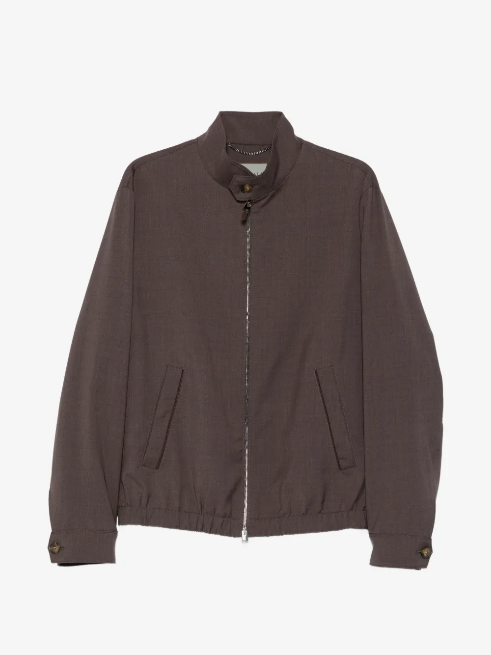 Canali zip-fastening long-sleeve  jacket | Brown | Image 1