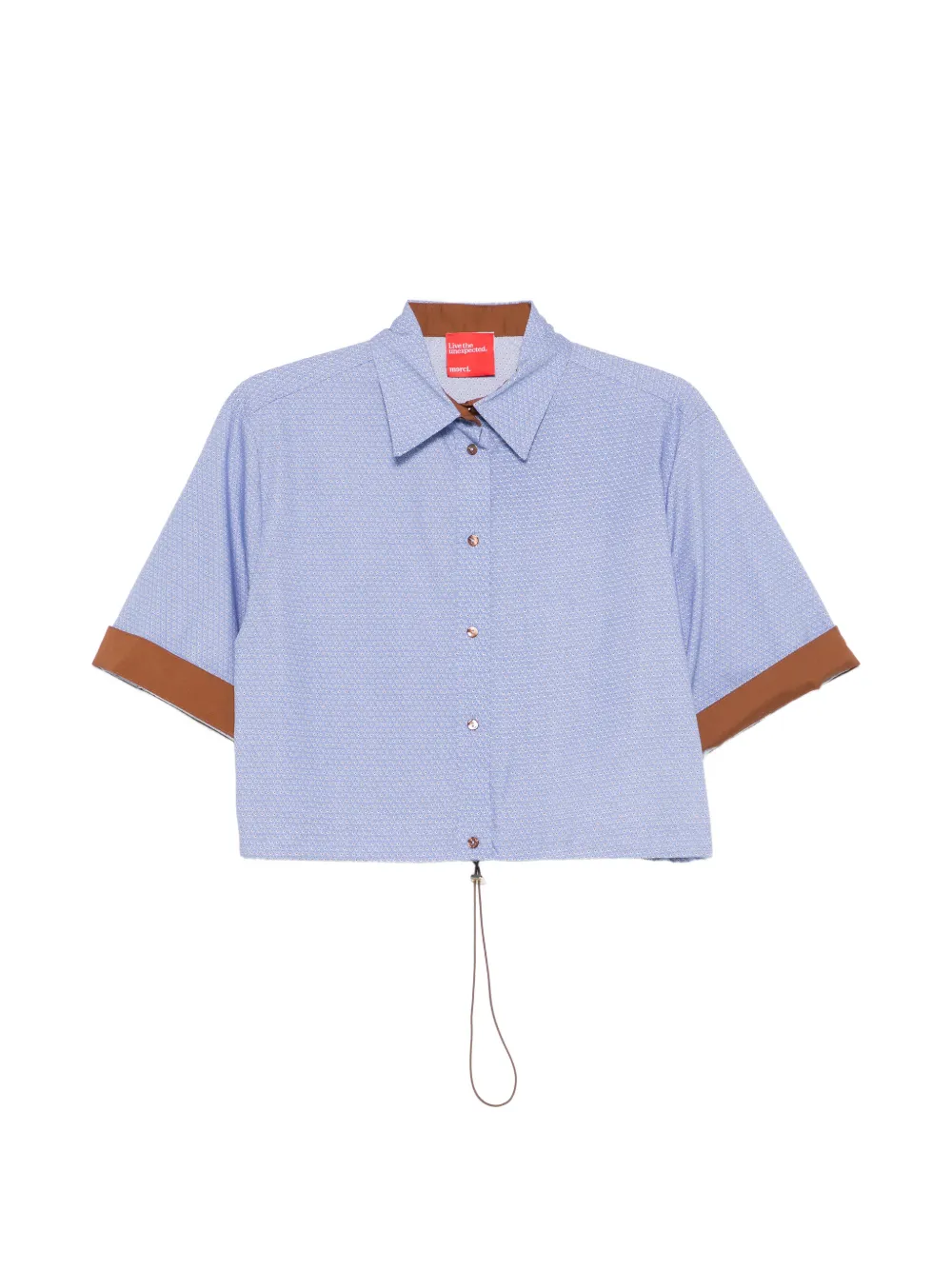 Merci geometric-print shirt - Blu