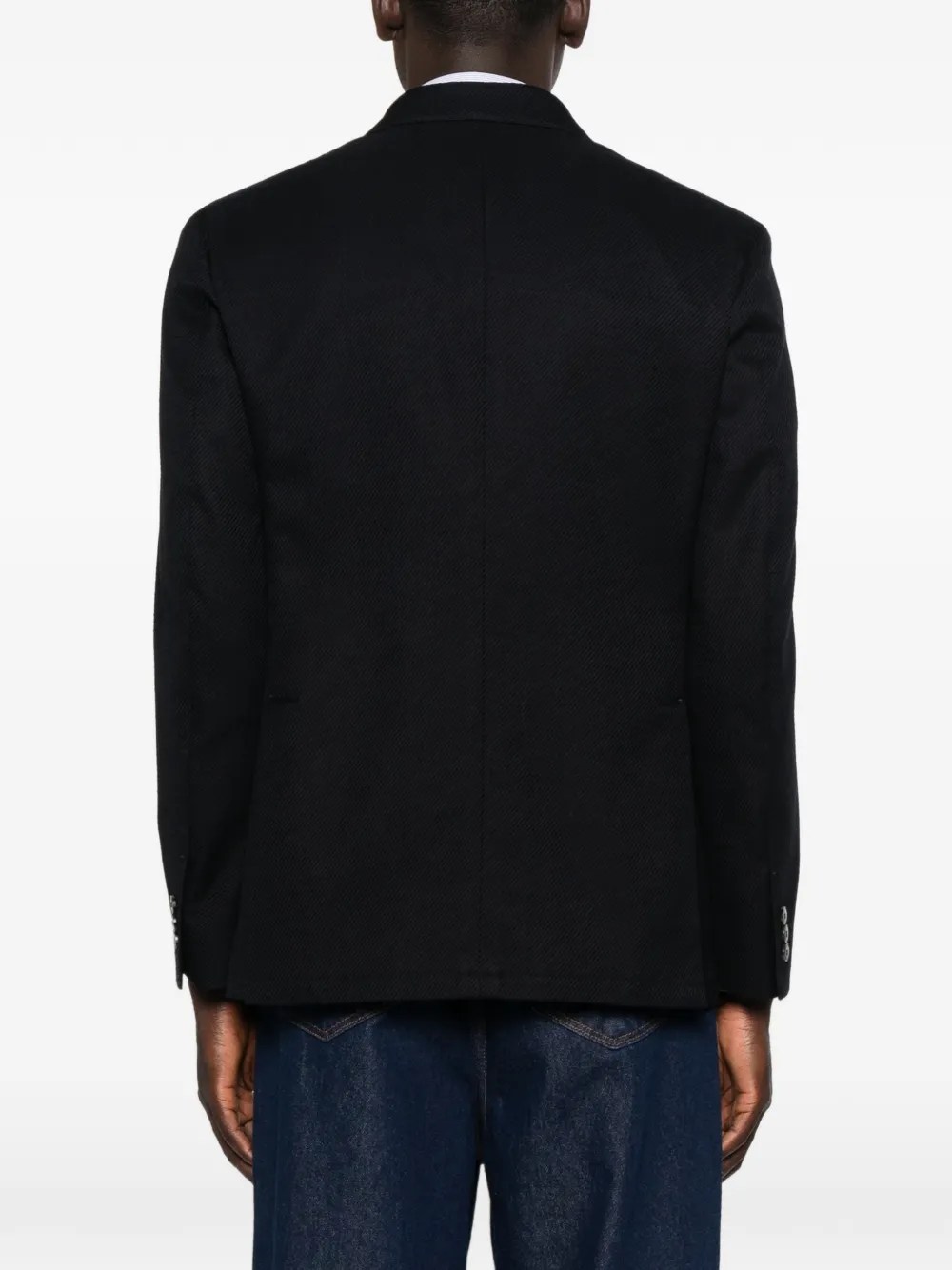 Canali Blazer met dubbele rij knopen en puntige revers Zwart