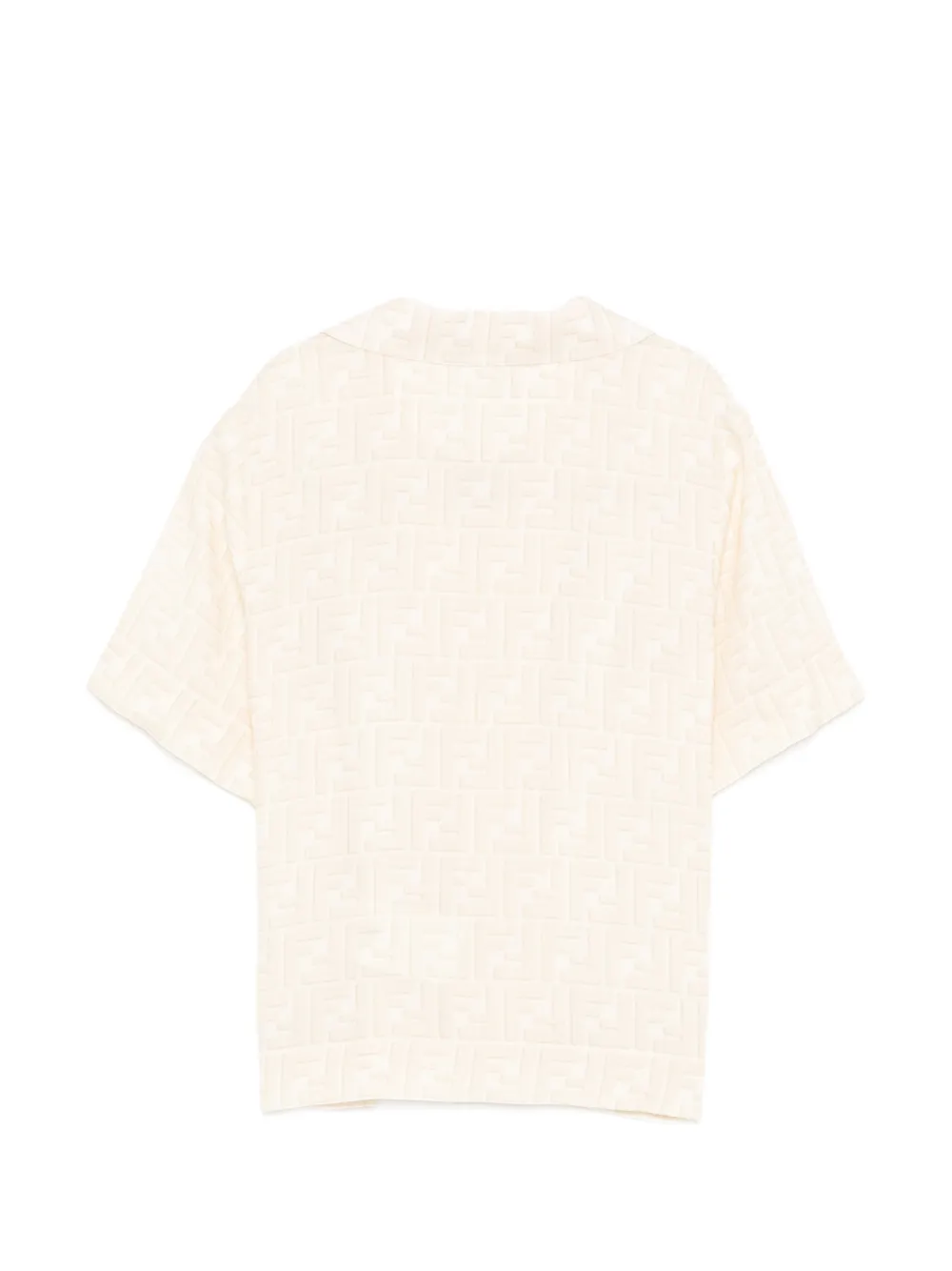 Fendi Kids Overhemd met FF-logo jacquard Beige