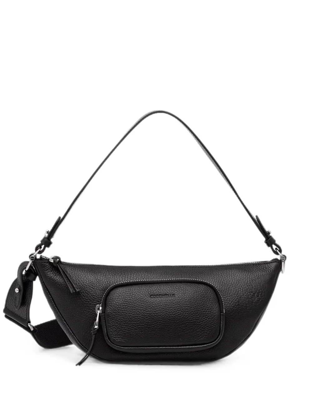 Coccinelle grained leather shoulder bag - Nero