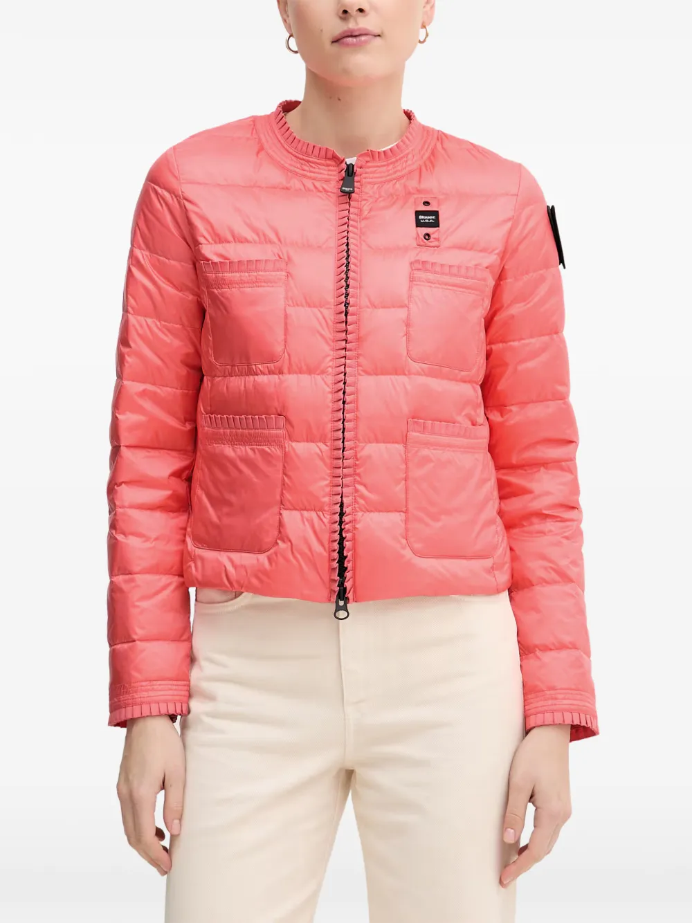 Blauer Classical Chic ruffled quilted puffer jacket