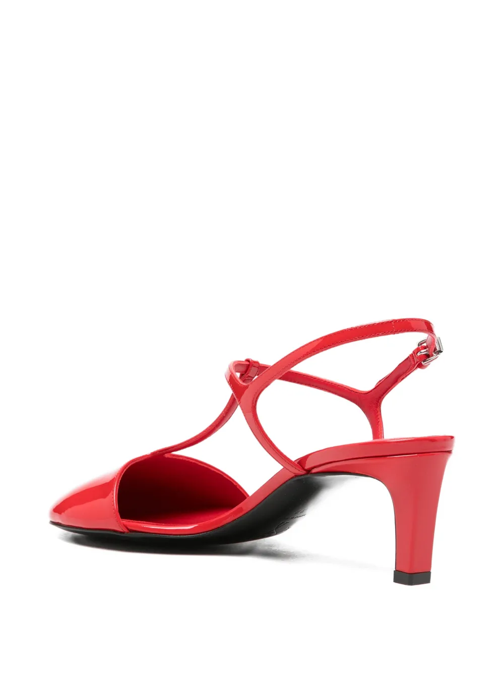 Plan C T-bar lakleren pumps Rood