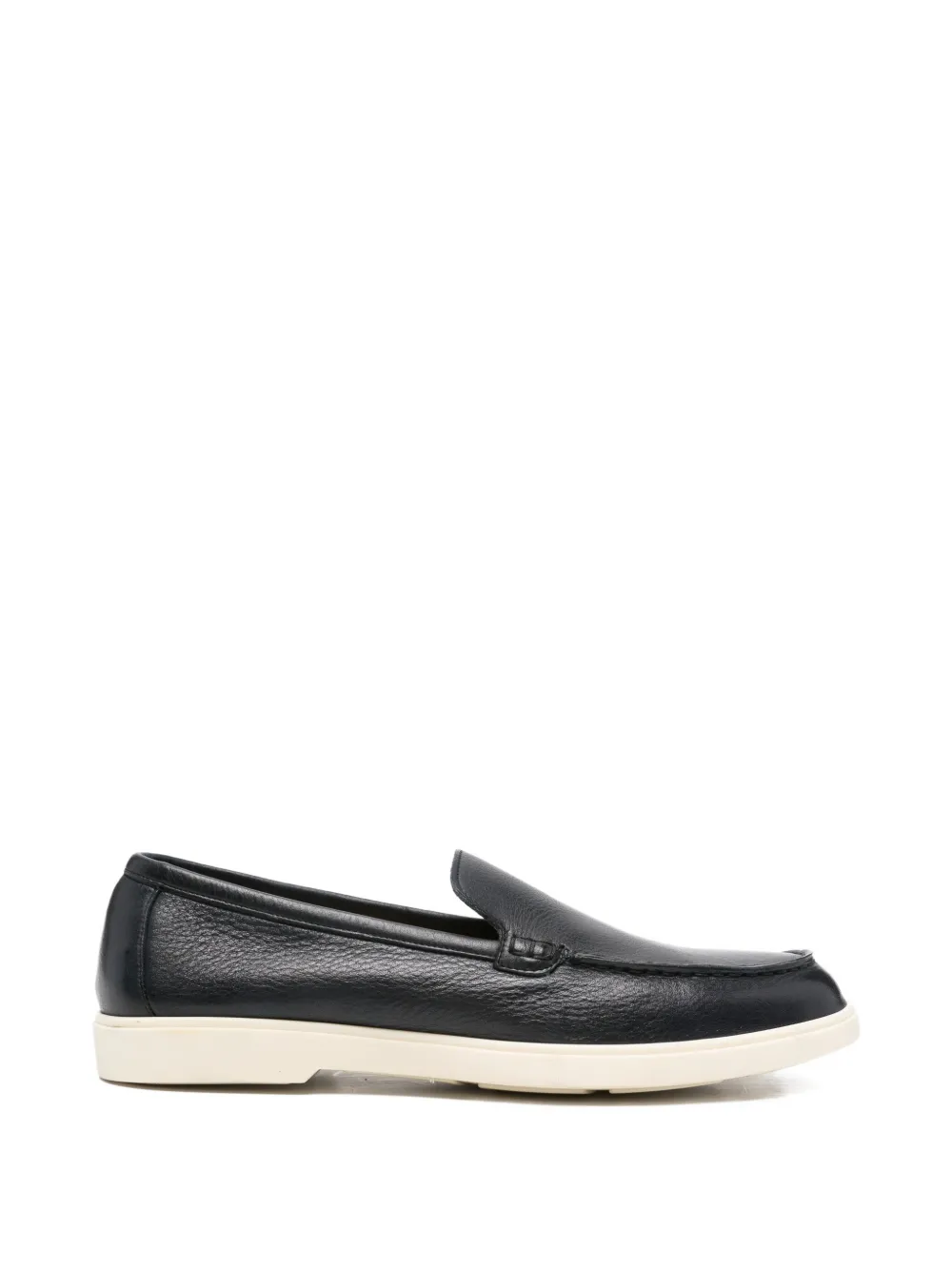 CALPIERRE grained leather loafers - Blu