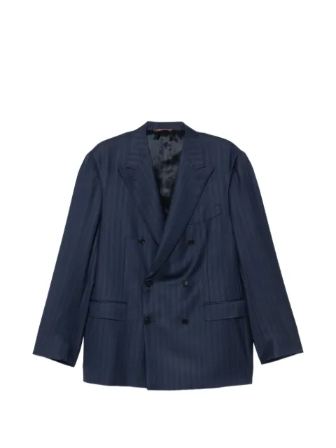Canali double-breasted pinstripe suit