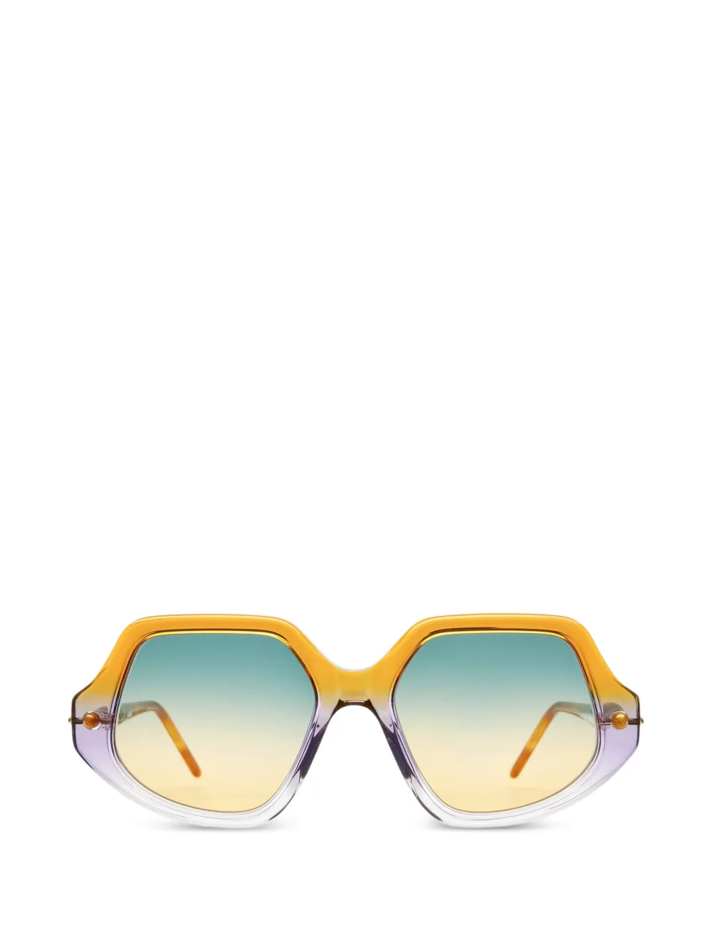 Kuboraum Mask P20 geometric-frame sunglasses - Arancione