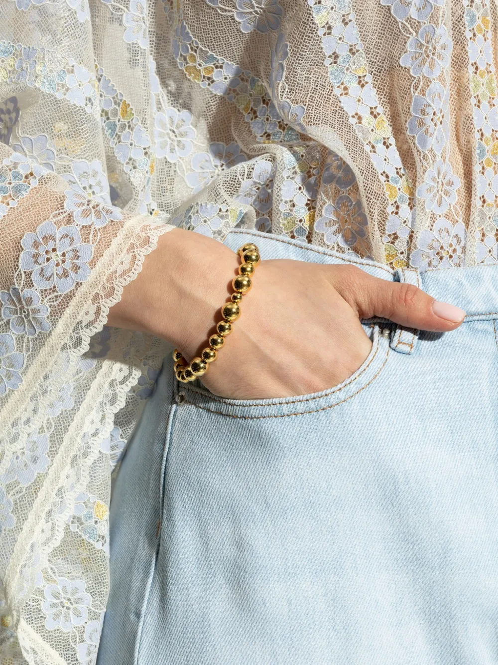  Lié Studio Pulsera Elly Con Cuentas - Dorado 
