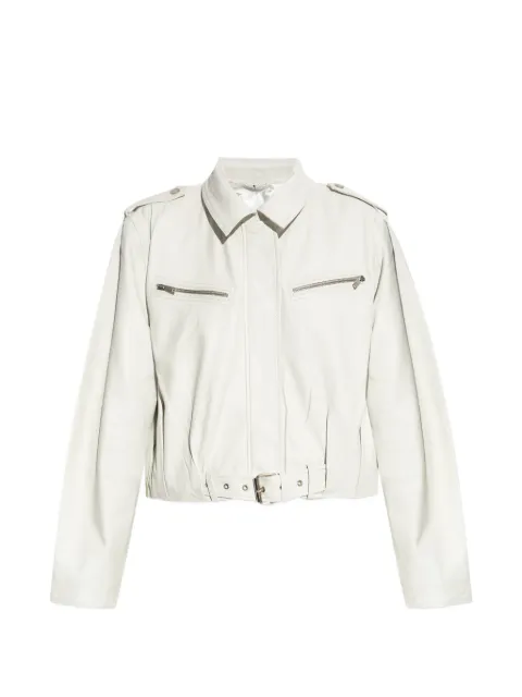 Gestuz belted epaulette jacket