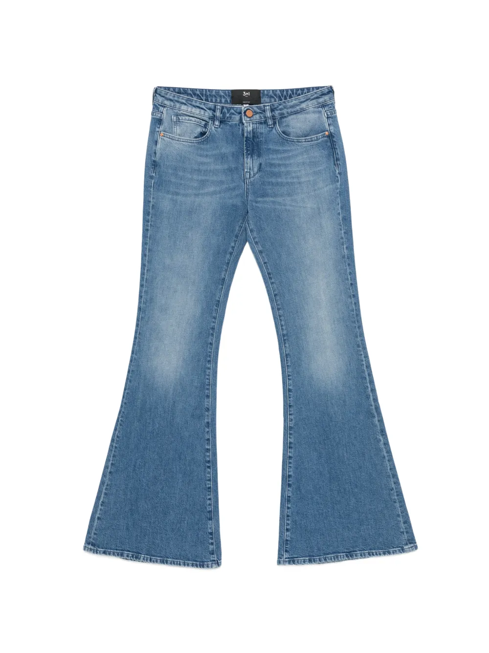 3x1 faded flared jeans