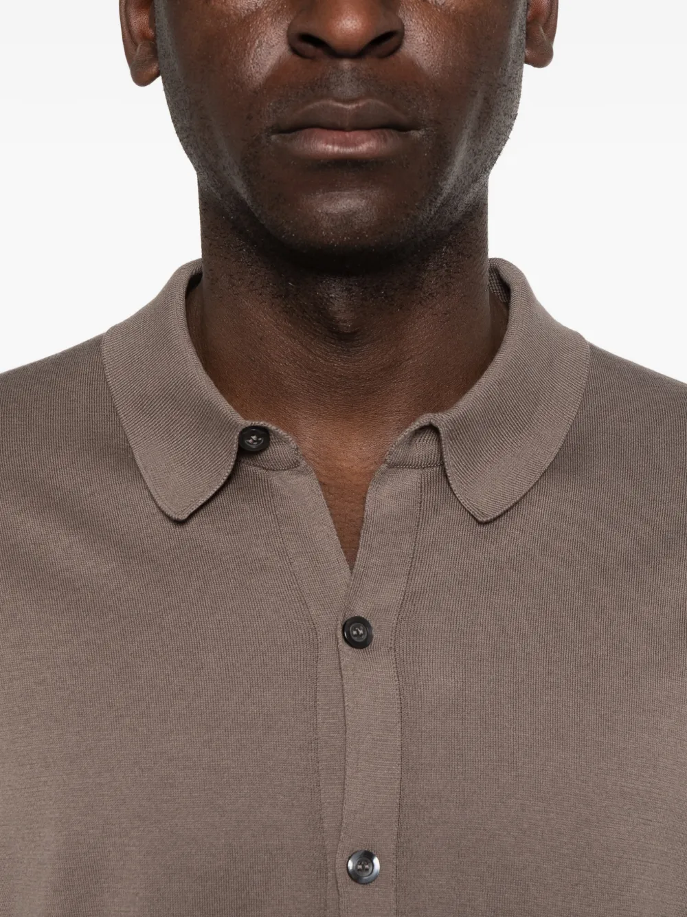 John Smedley Folke overhemd met korte mouwen Bruin