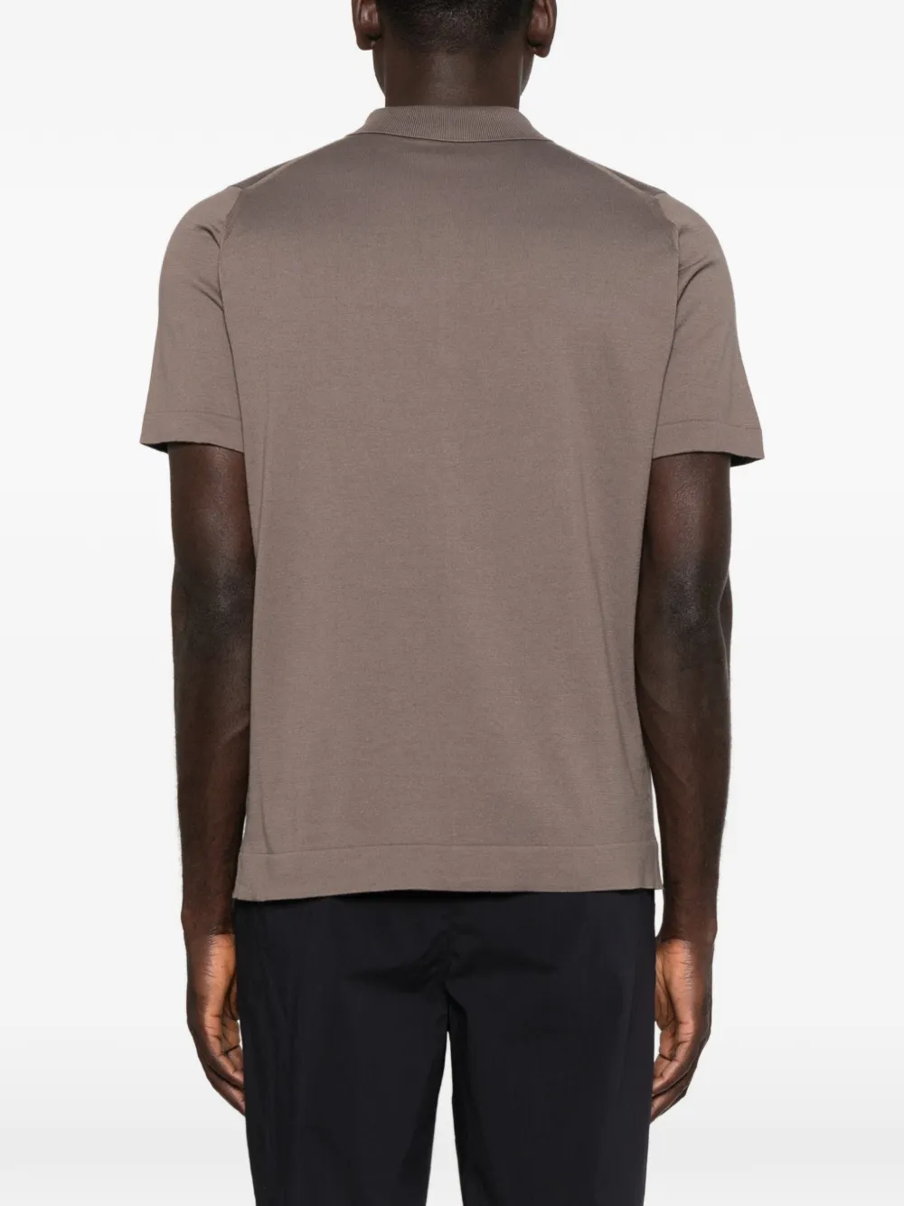 John Smedley Folke overhemd met korte mouwen Bruin