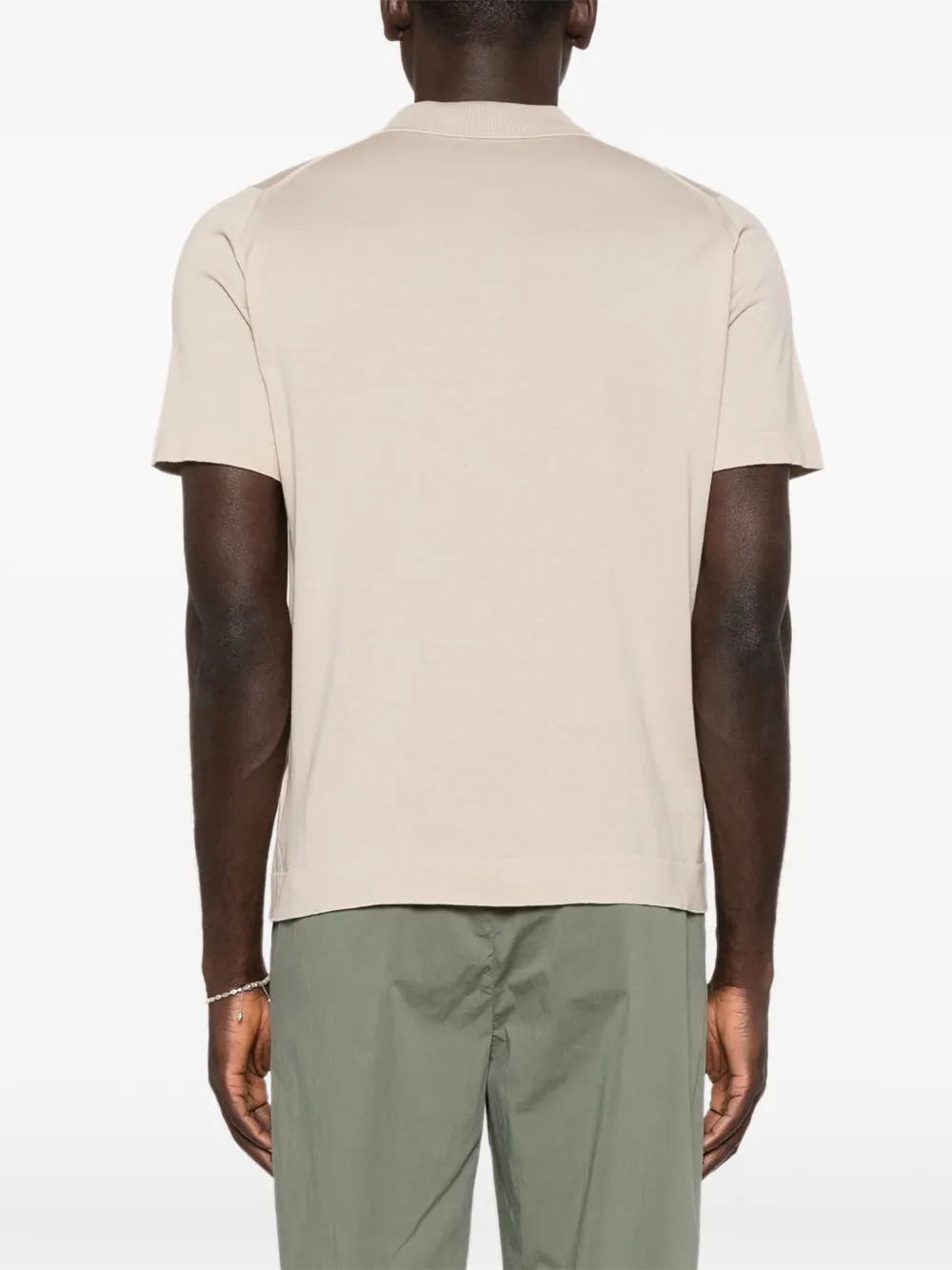 John Smedley Folke overhemd met korte mouwen Beige