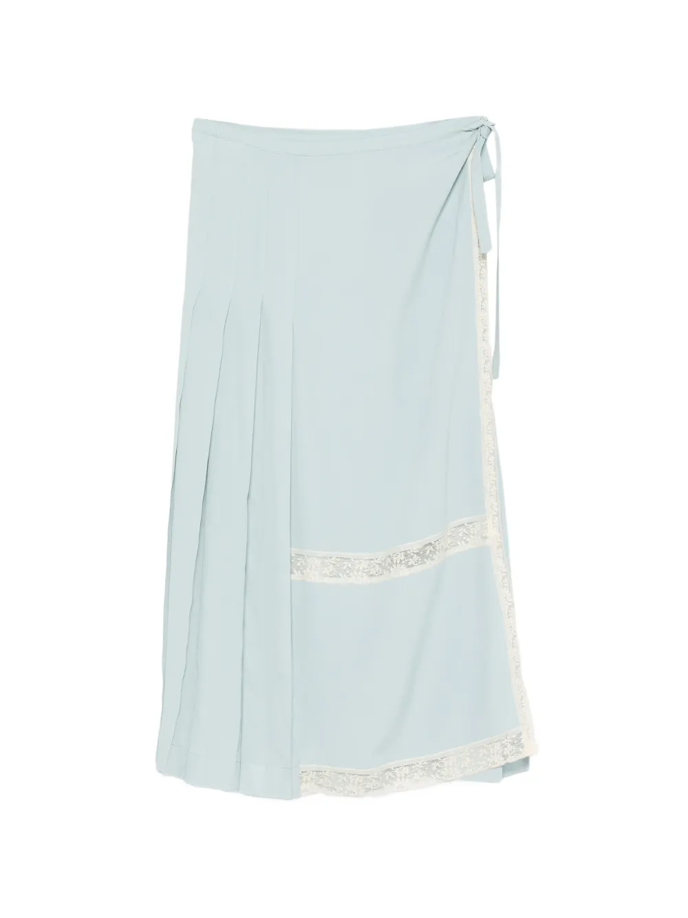 Semicouture lace-trim midi skirt - Blau