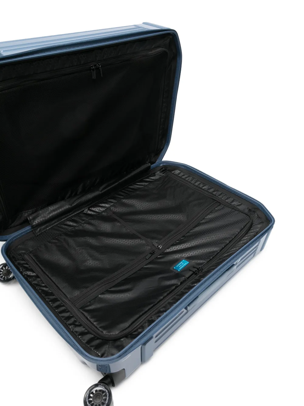 PIQUADRO Ribgebreide koffer met 4 wielen Blauw