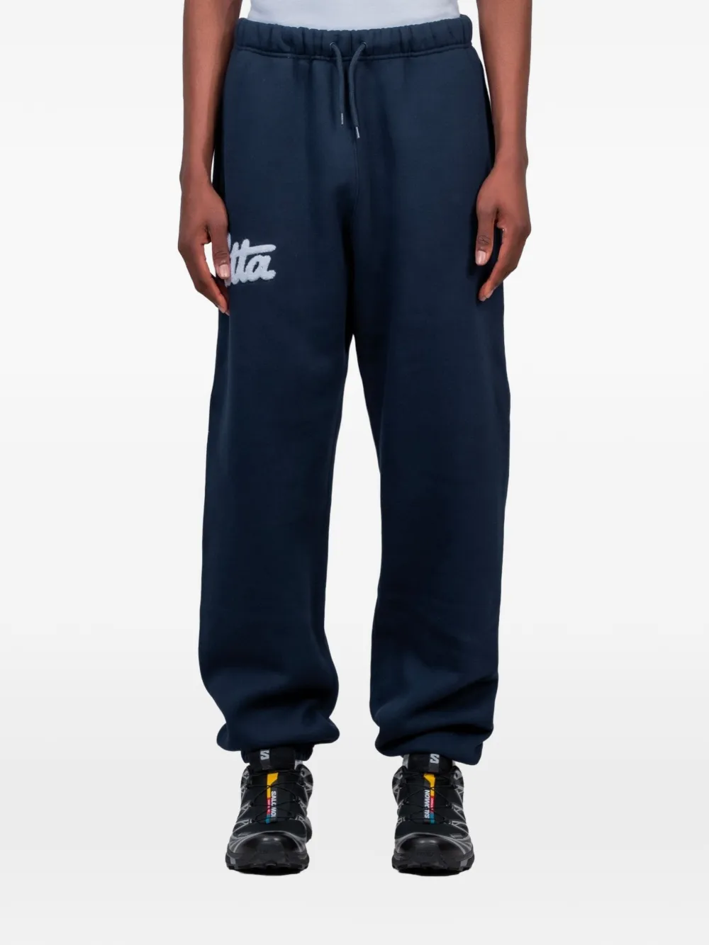 PATTA Chenille logo trousers - Blu