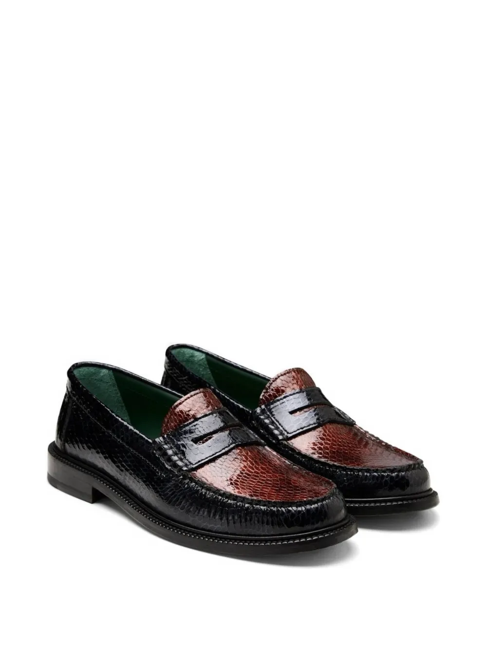 VINNY'S two-tone yardee moccasin - Nero