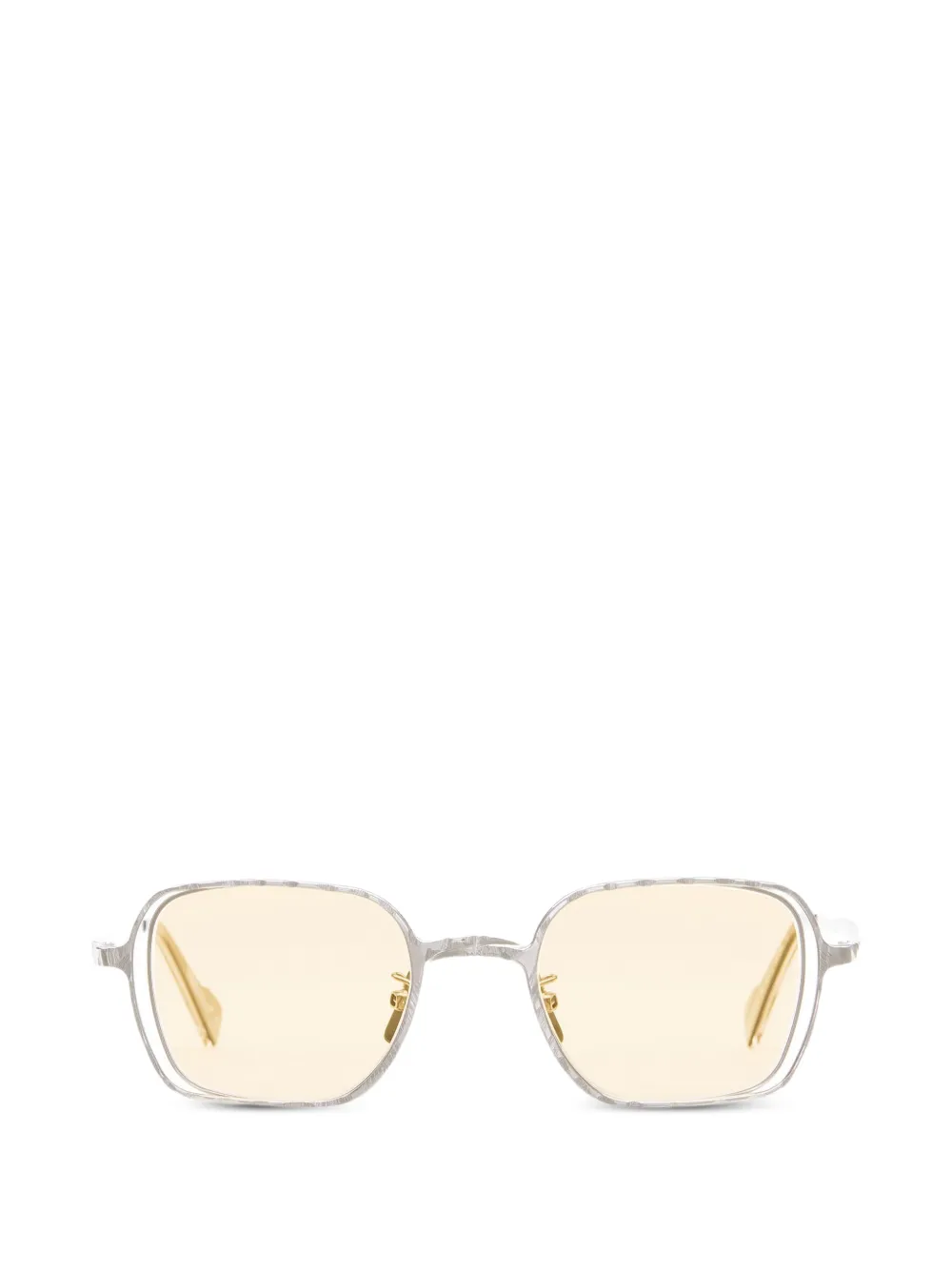 Kuboraum Mask H22 hammered-effect sunglasses - Argento