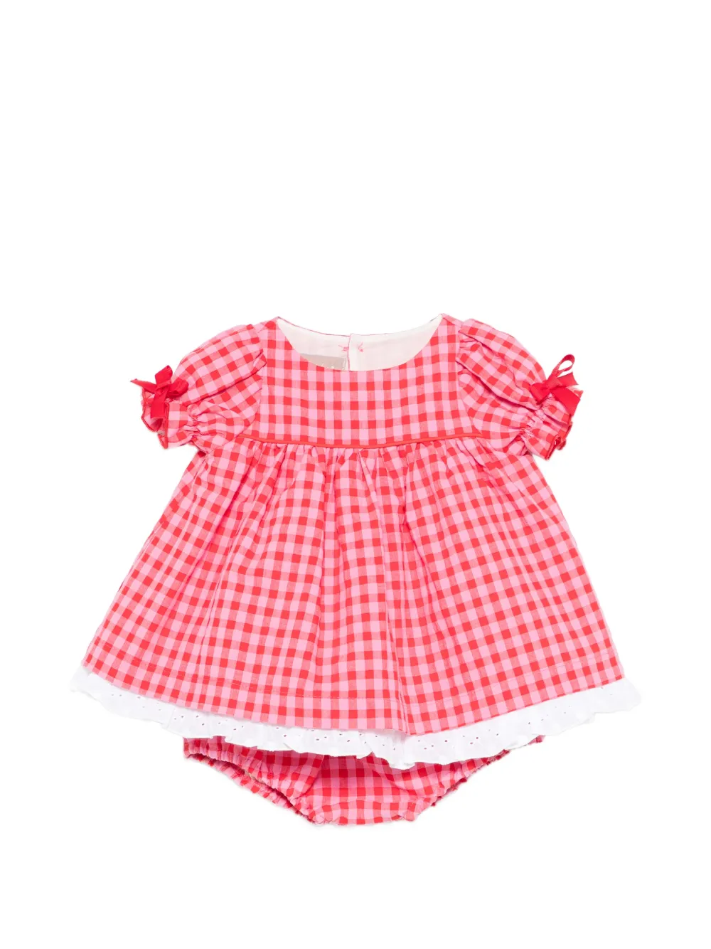 La Stupenderia gingham-check dress set (set of two) - Rosso