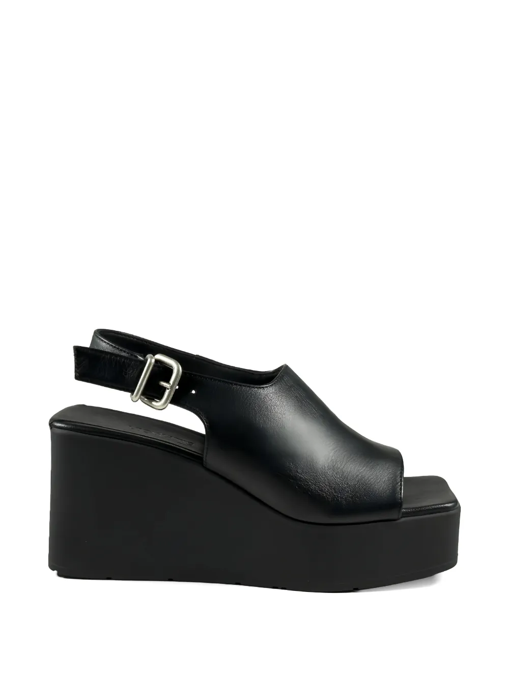 Vic Matie square-toe leather sandals Zwart