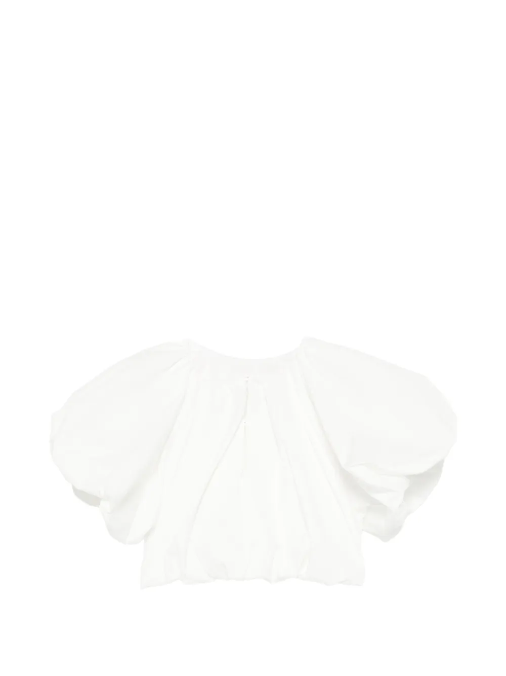 Fendi Kids Cropped top met pofmouwen Wit